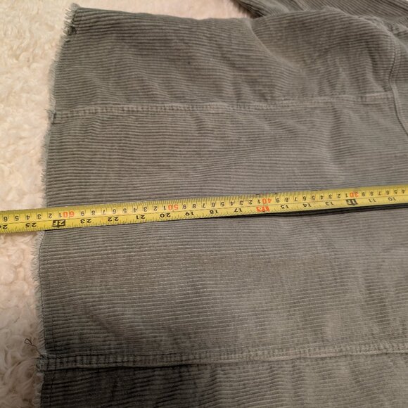Zara Sage Corduroy Oversized Shacket - Size Small, Cotton, Raw Hem, Boho Style - Picture 10 of 10